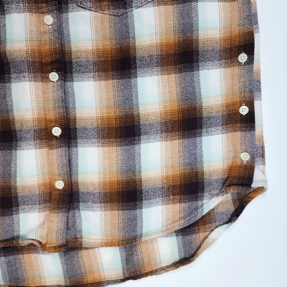 Madewell Plaid Flannel Y2K Button Front Casual Grunge Oversized Shirt S - Picture 7 of 9